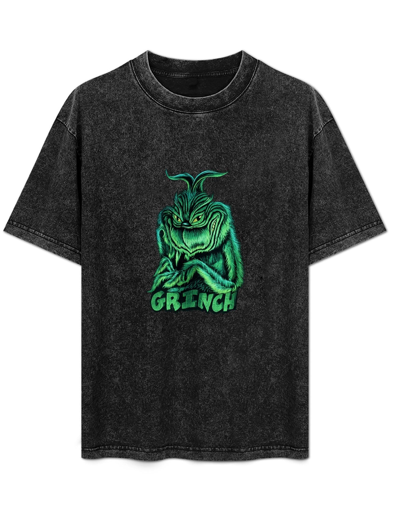 Grinch Character Graphic Washed T-Shirt