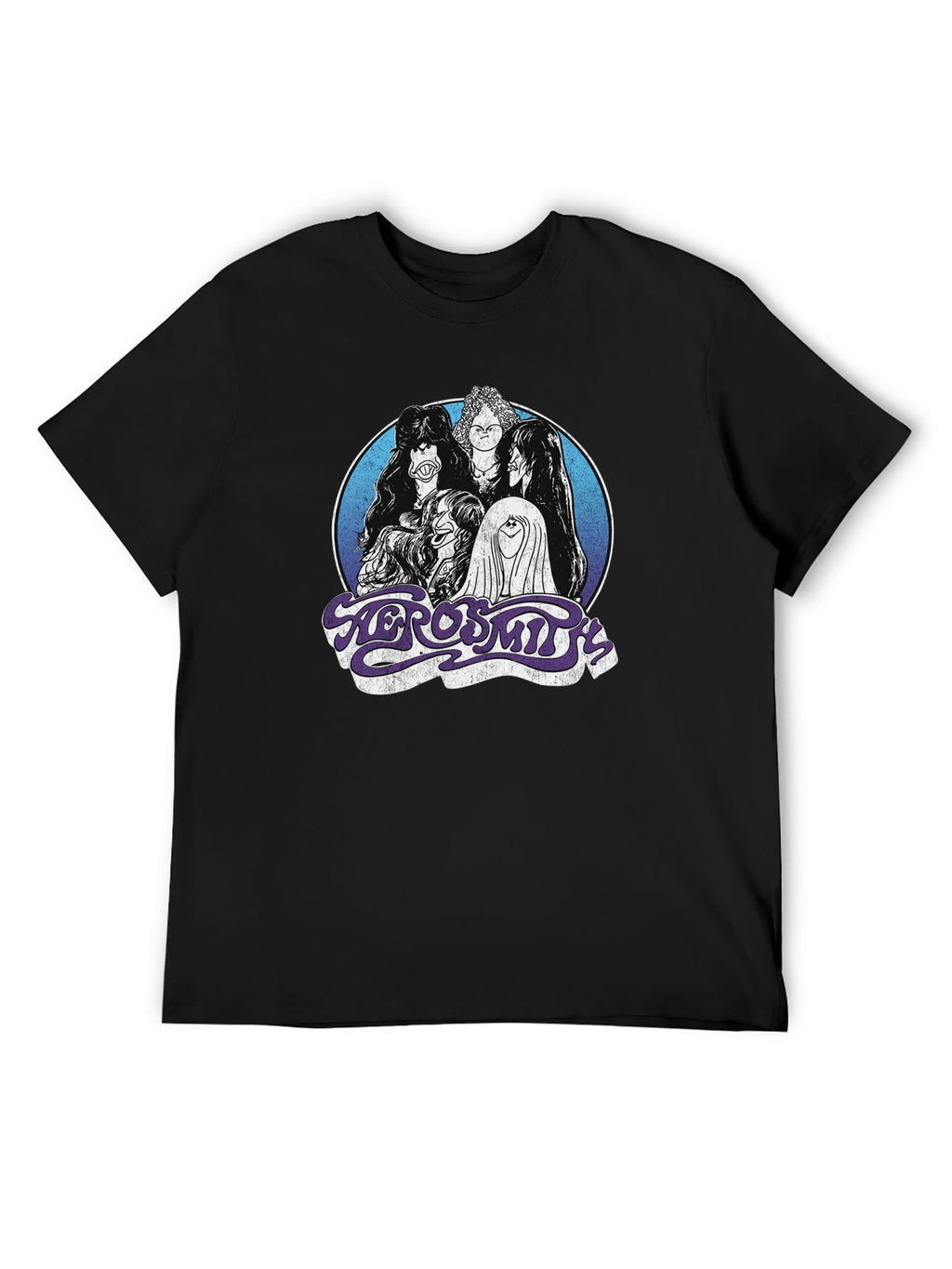 Aerosmith Band Portrait Circle Vintage Graphic T-Shirt