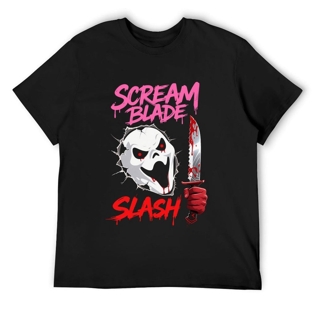 Scream Blade Slash Horror Graphic Black T-Shirt