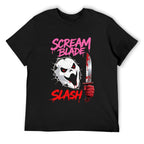 Scream Blade Slash Horror Graphic Black T-Shirt