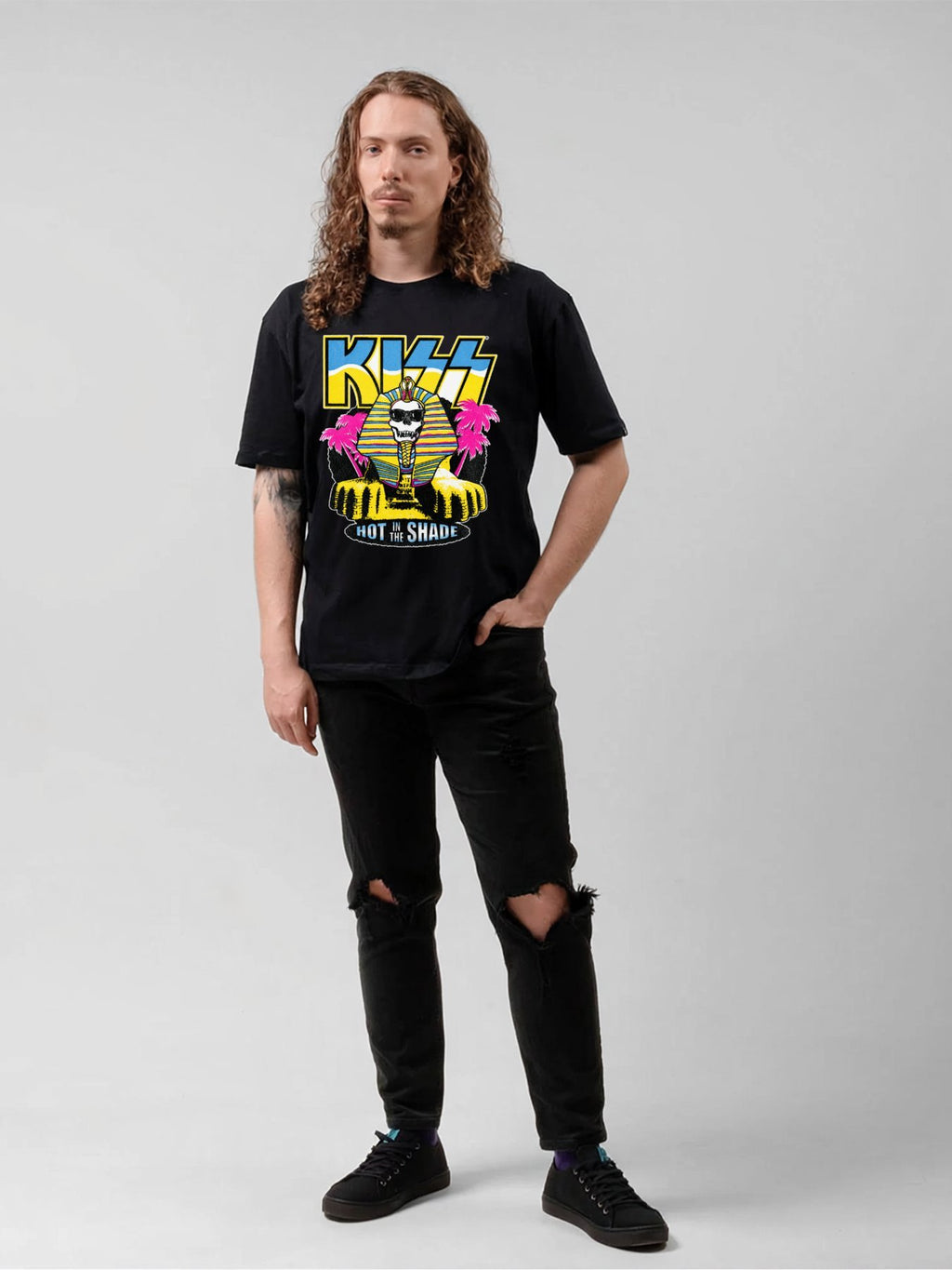 KISS Hot In The Shade Sphinx Skull Graphic T-Shirt