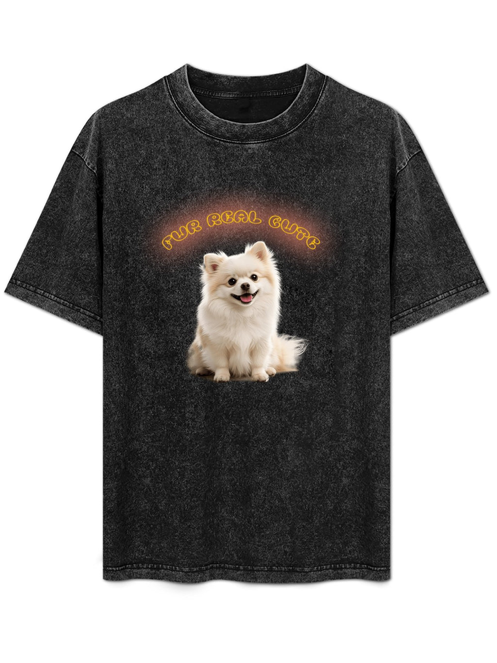 Fur Real Cute Dog Vintage Washed T-Shirt
