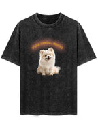 Fur Real Cute Dog Vintage Washed T-Shirt