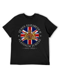 Queen Elizabeth II Platinum Jubilee Union Jack Graphic T-Shirt