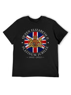 Queen Elizabeth II Platinum Jubilee Union Jack Graphic T-Shirt
