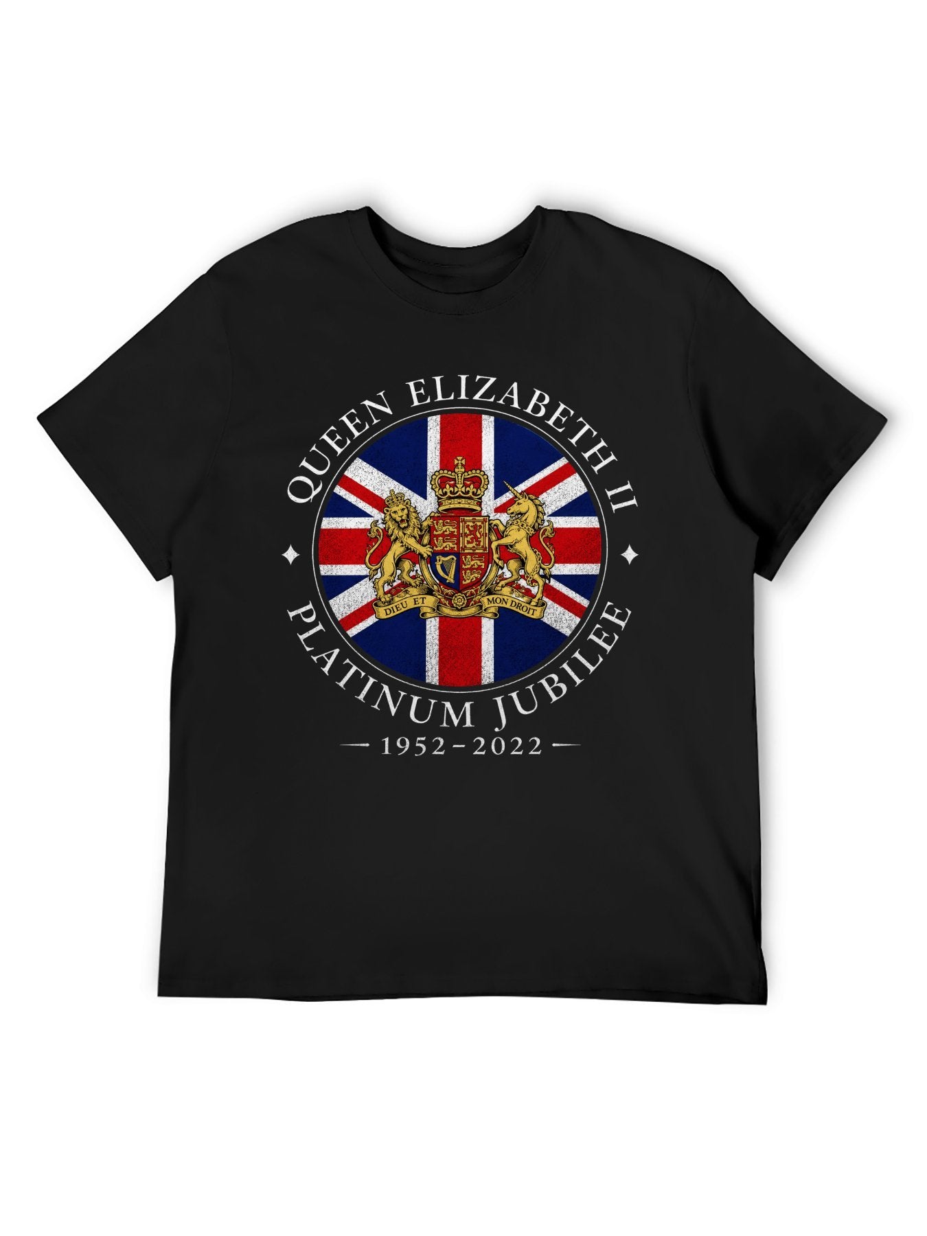 Queen Elizabeth II Platinum Jubilee Union Jack Graphic T-Shirt