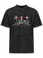 Vintage Washed Misfits Horror Skull Graphic T-Shirt