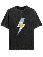 AC/DC Argentina Flag Lightning Bolt Graphic T-Shirt