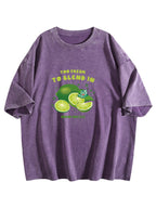 Too Fresh to Blend In Lime Graphic Washed T-Shirt