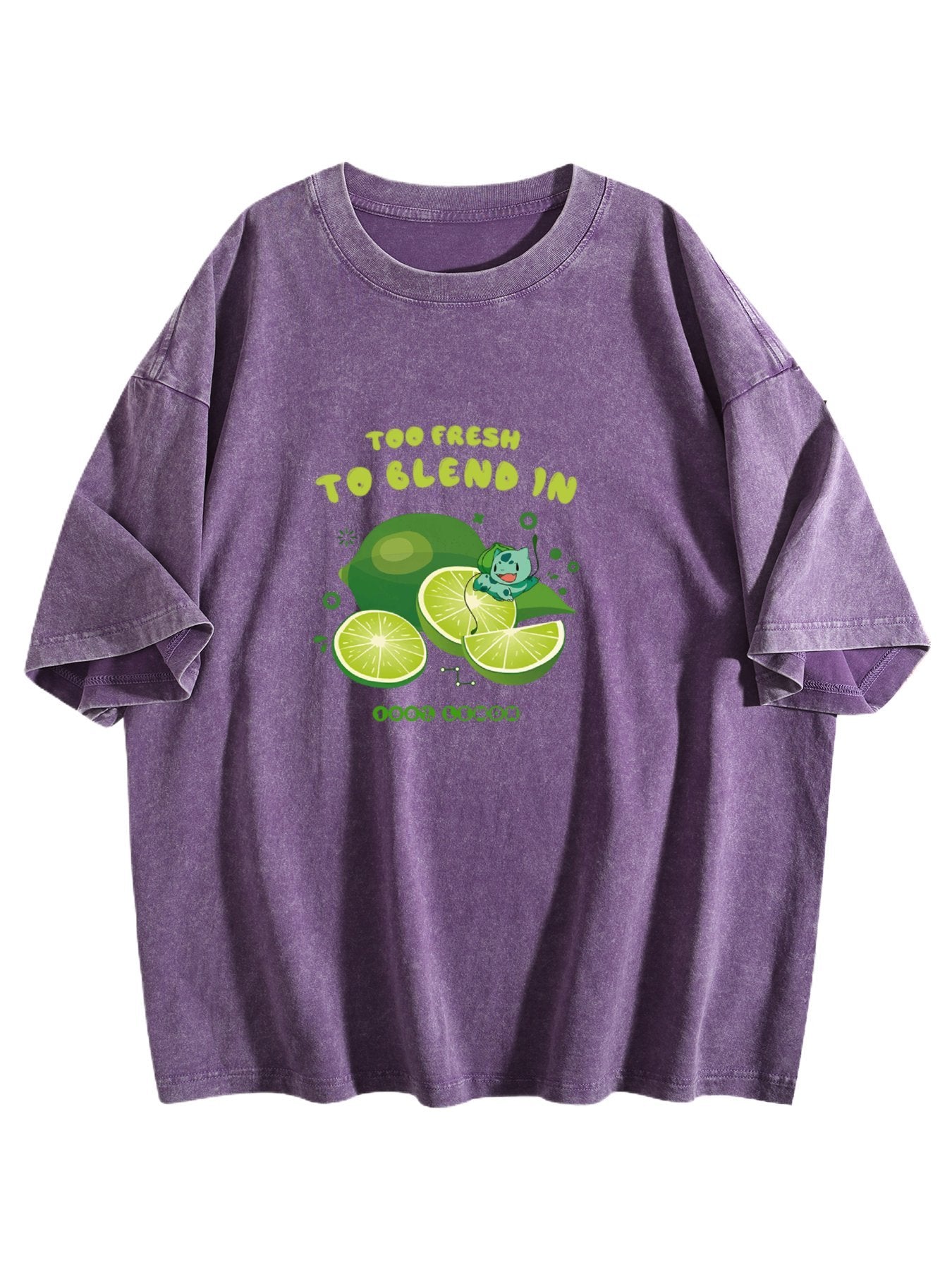 Too Fresh to Blend In Lime Graphic Washed T-Shirt