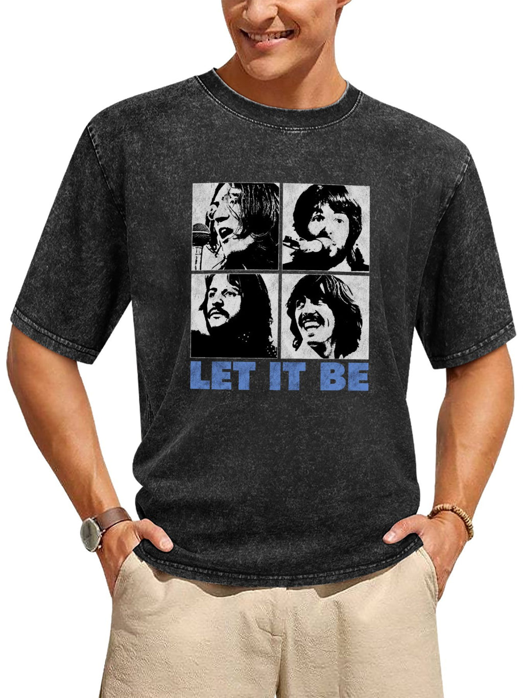 The Beatles Let It Be Four Portrait Graphic T-Shirt