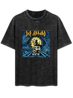 Vintage Washed Def Leppard Kick Graphic T-Shirt