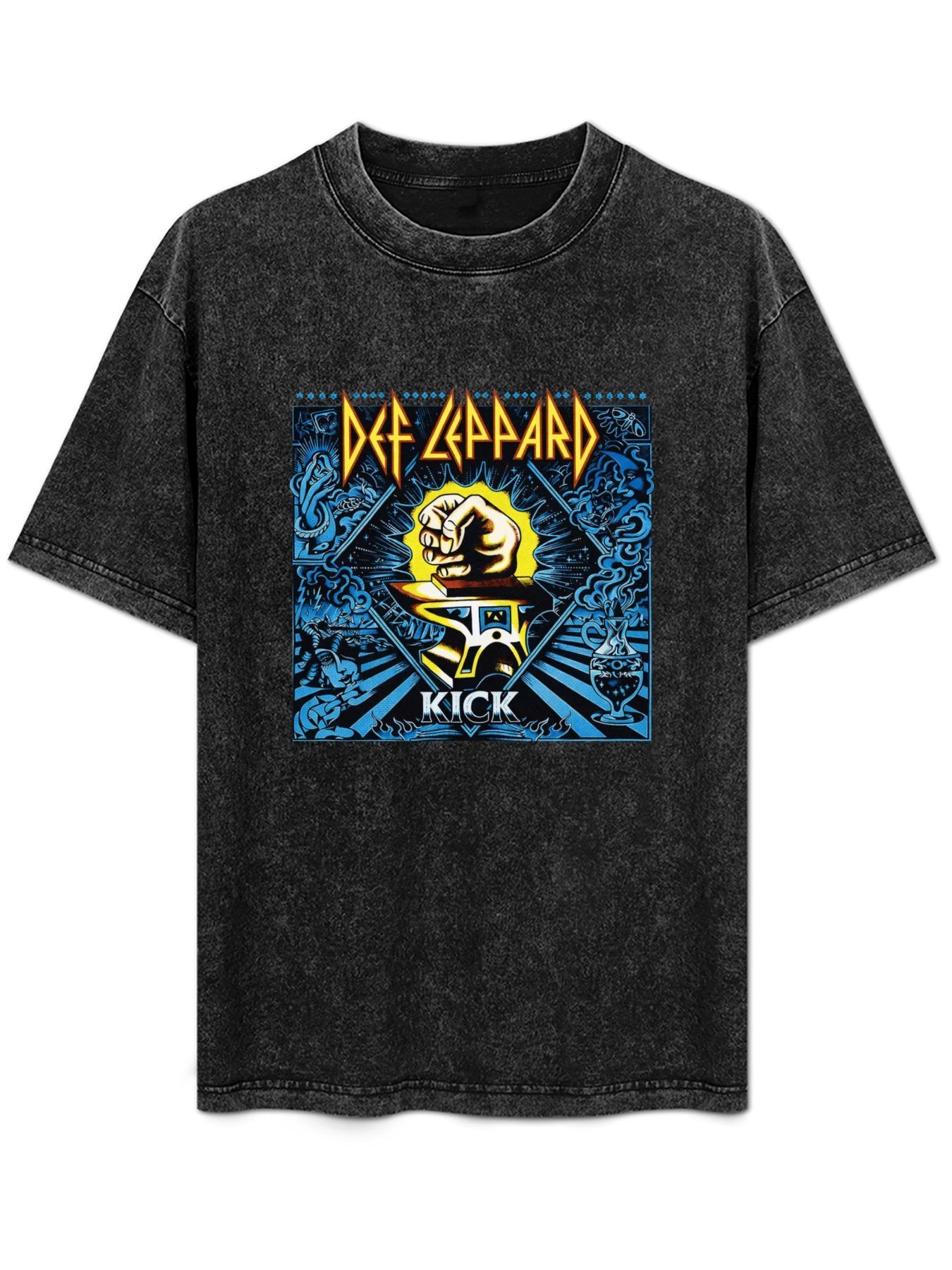 Vintage Washed Def Leppard Kick Graphic T-Shirt