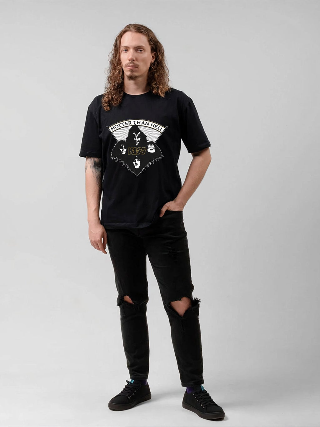 KISS Hotter Than Hell Vintage Band Graphic T-Shirt
