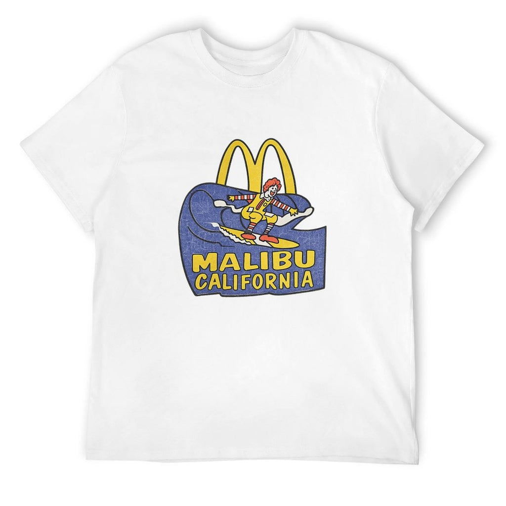 Malibu California Surf Graphic Black T-Shirt