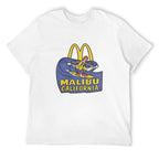 Malibu California Surf Graphic Black T-Shirt