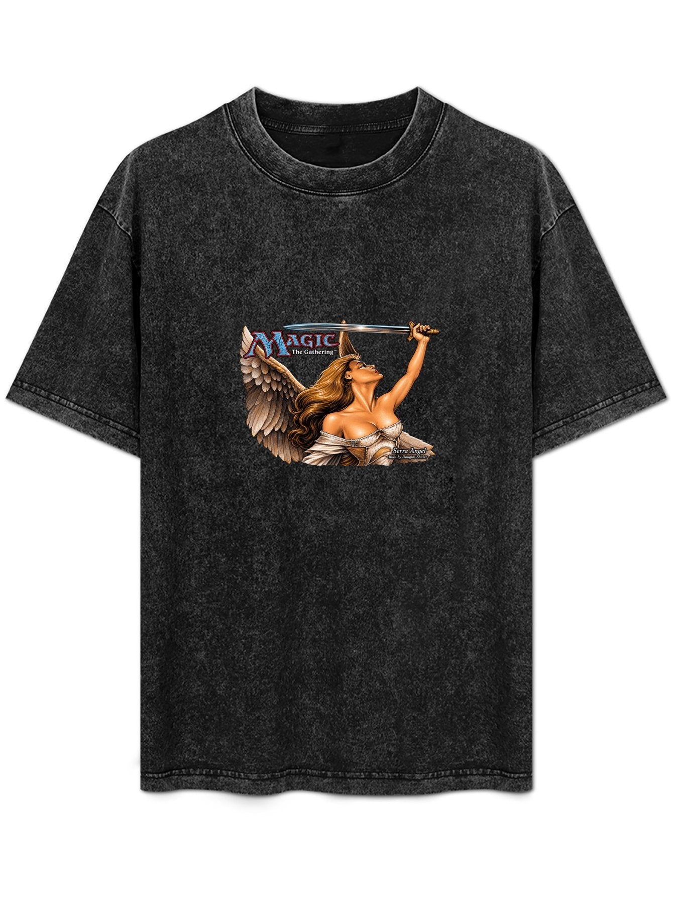 Magic The Gathering Serra Angel Washed Graphic T-Shirt
