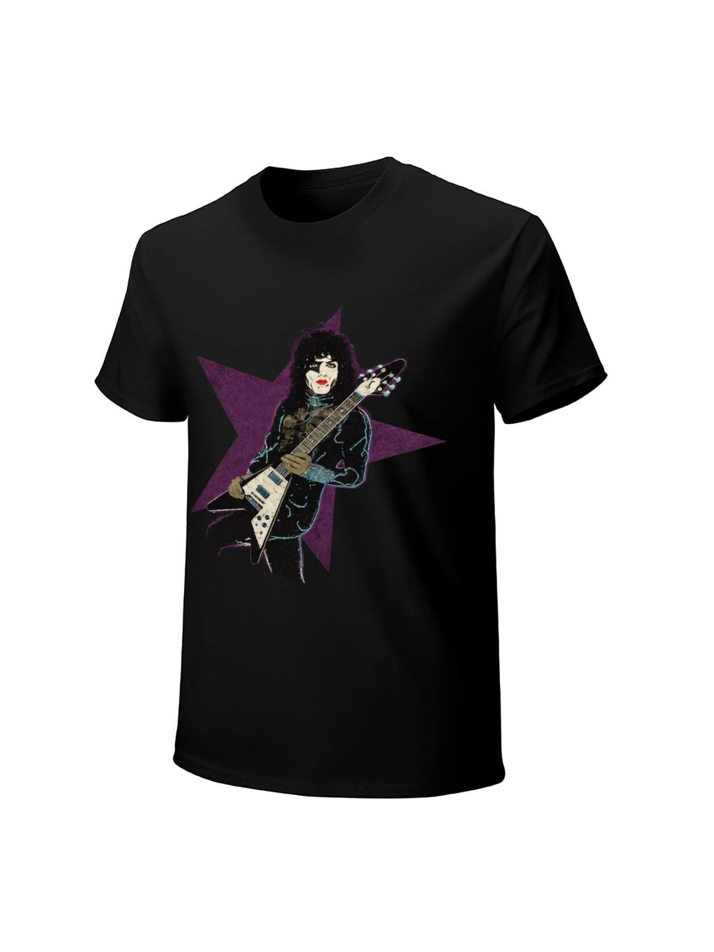 KISS Purple Star Guitarist Graphic T-Shirt