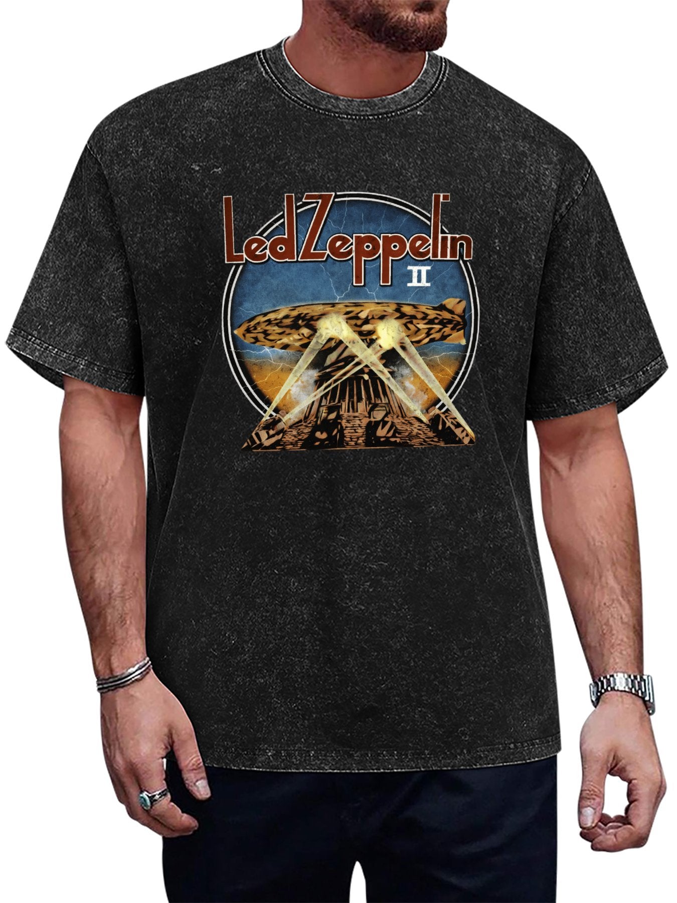 Led Zeppelin II Airship Searchlight Graphic T-Shirt Main image