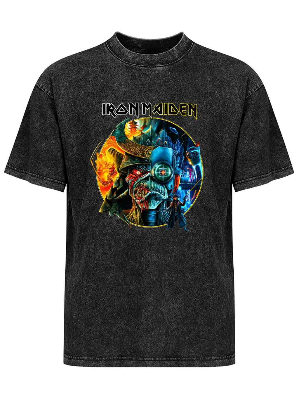 Iron Maiden Samurai Cyborg Eddie Graphic T-Shirt