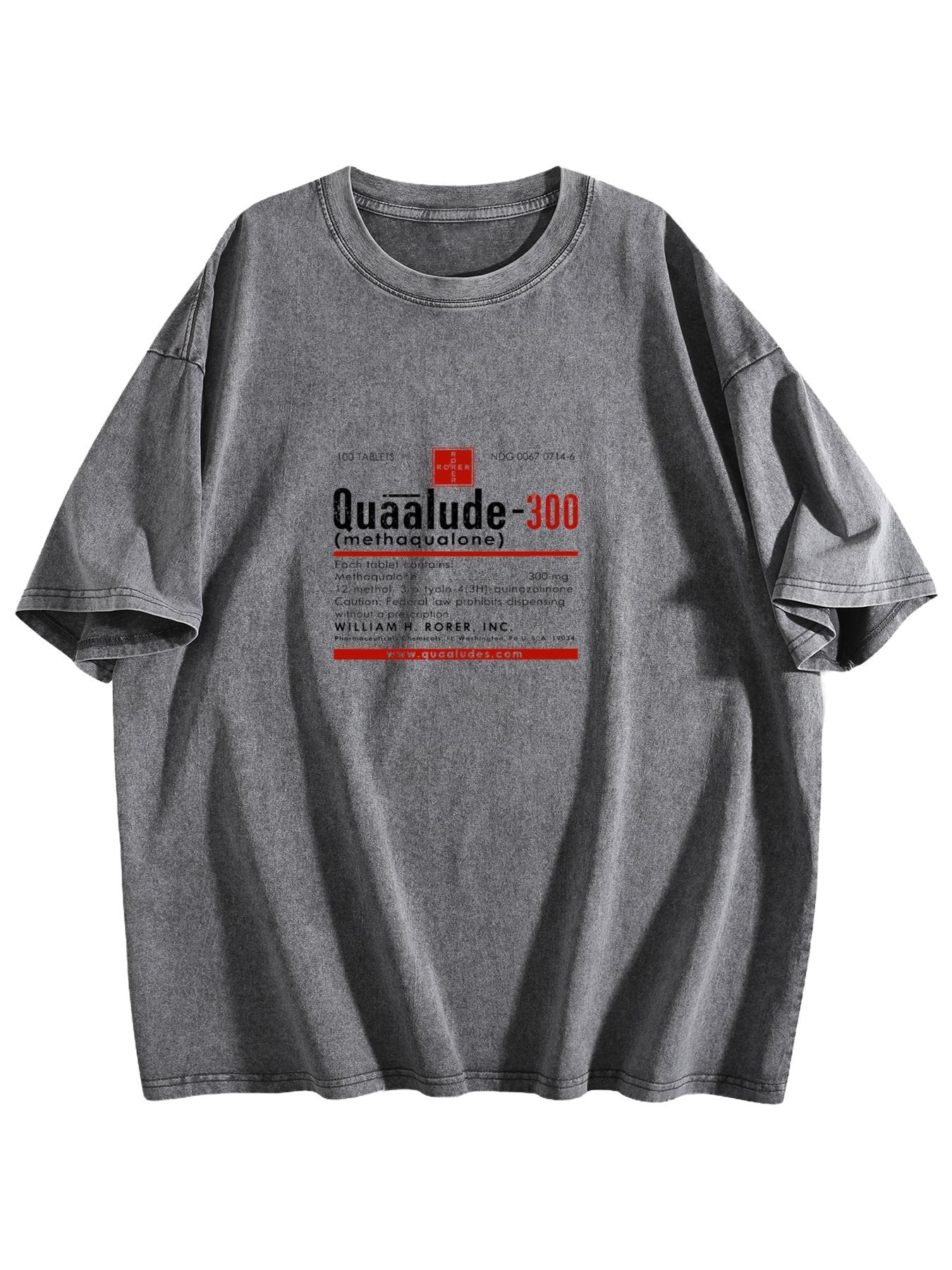 Quaalude 300 Vintage Label Graphic Washed T-Shirt