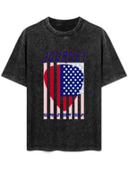 Journey Summer Stadium Tour 2024 American Flag Graphic T-Shirt