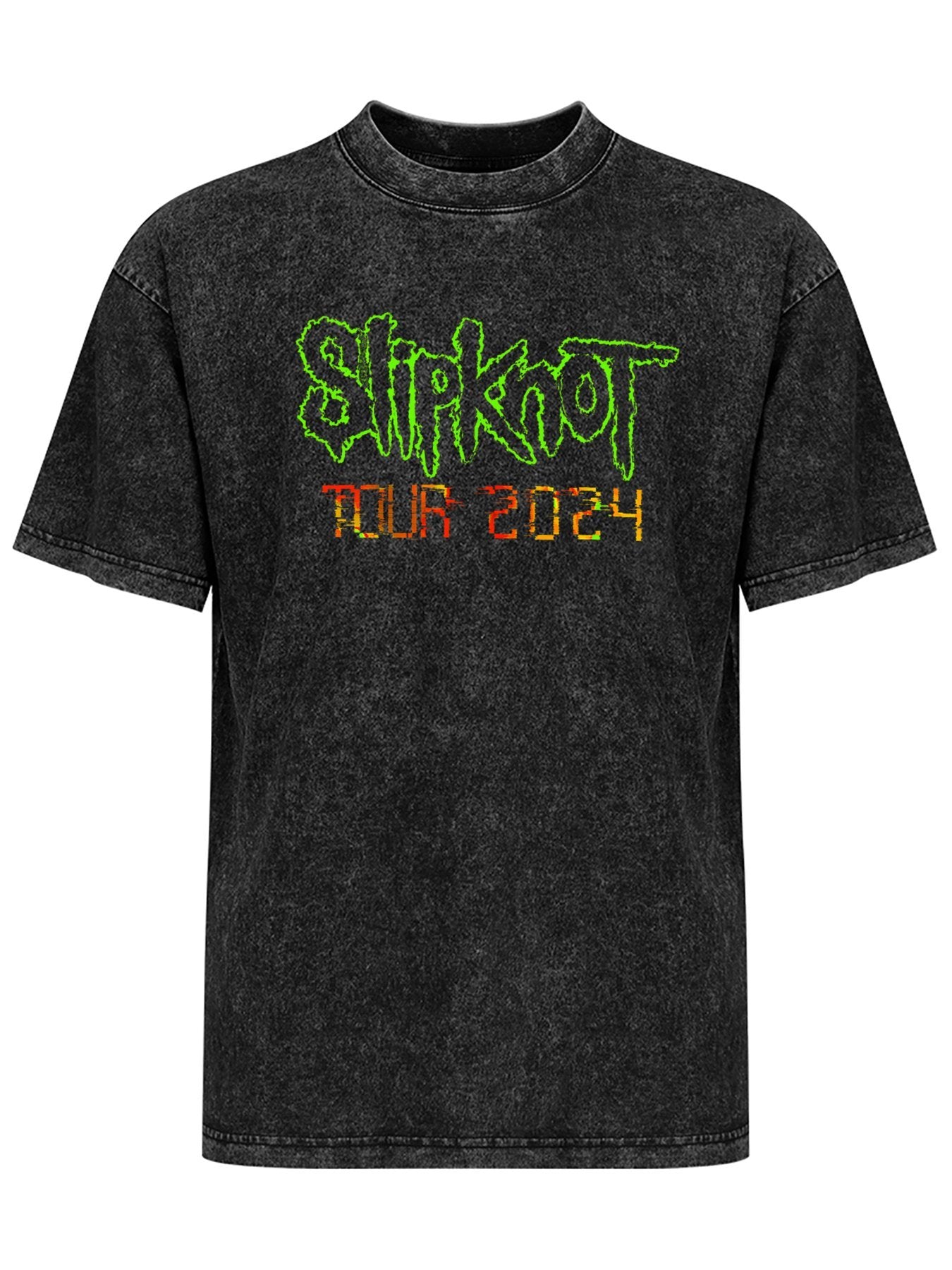 Slipknot Tour 2024 Neon Logo Graphic T-Shirt