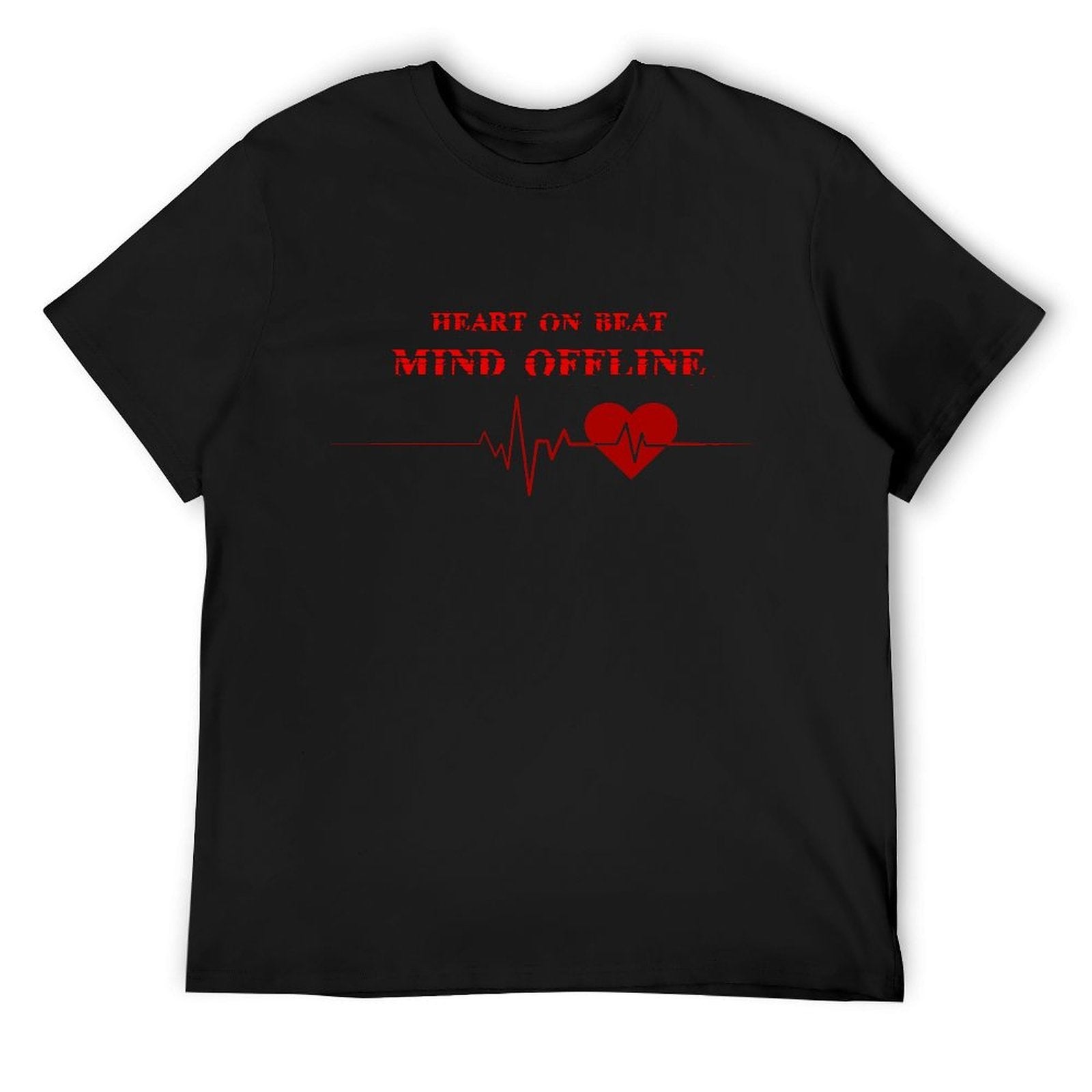 Heart on Beat Mind Offline Graphic White T-Shirt Secondary image