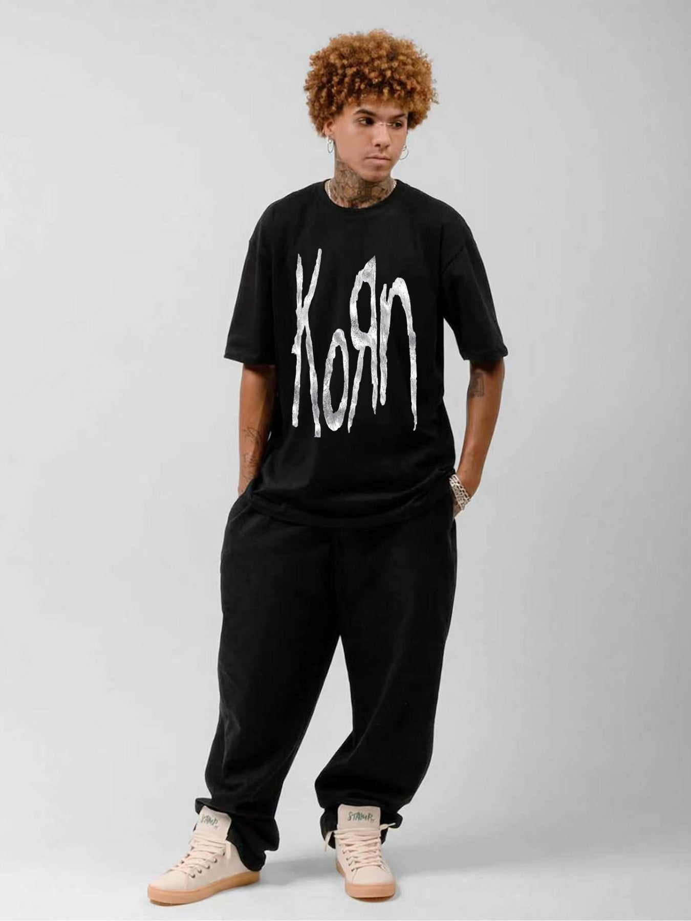 Korn White Logo Graphic T-Shirt