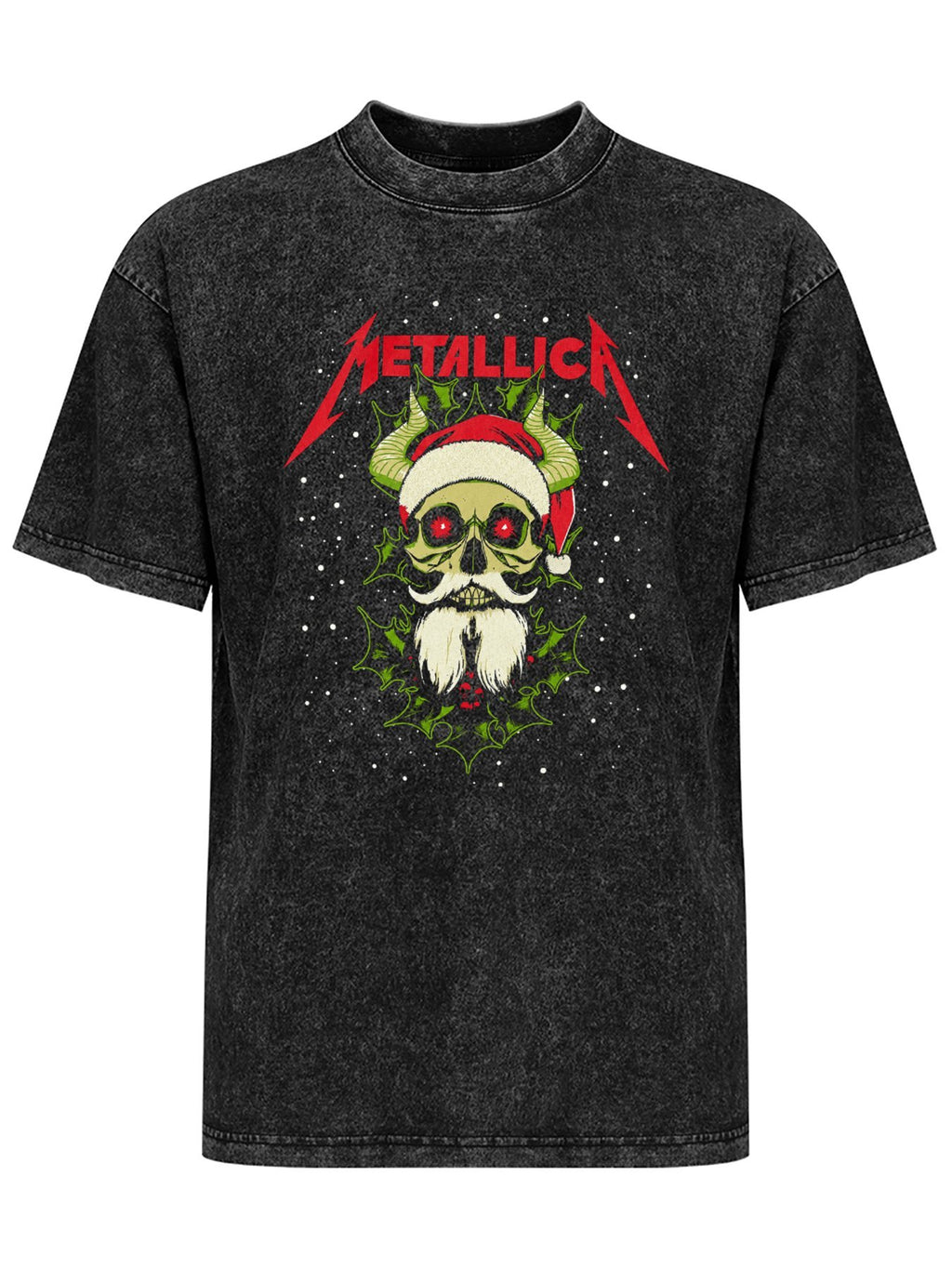 Metallica Christmas Skull Graphic T-Shirt