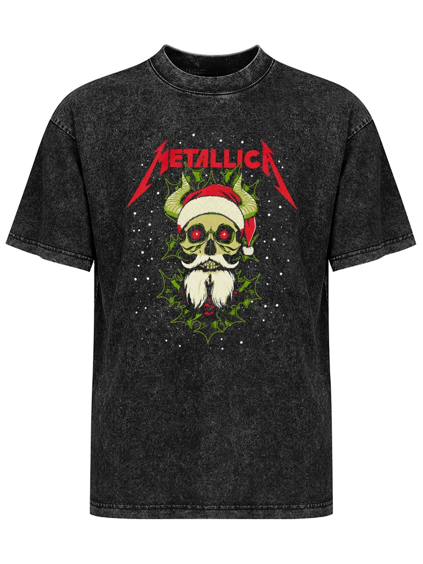 Metallica Christmas Skull Graphic T-Shirt