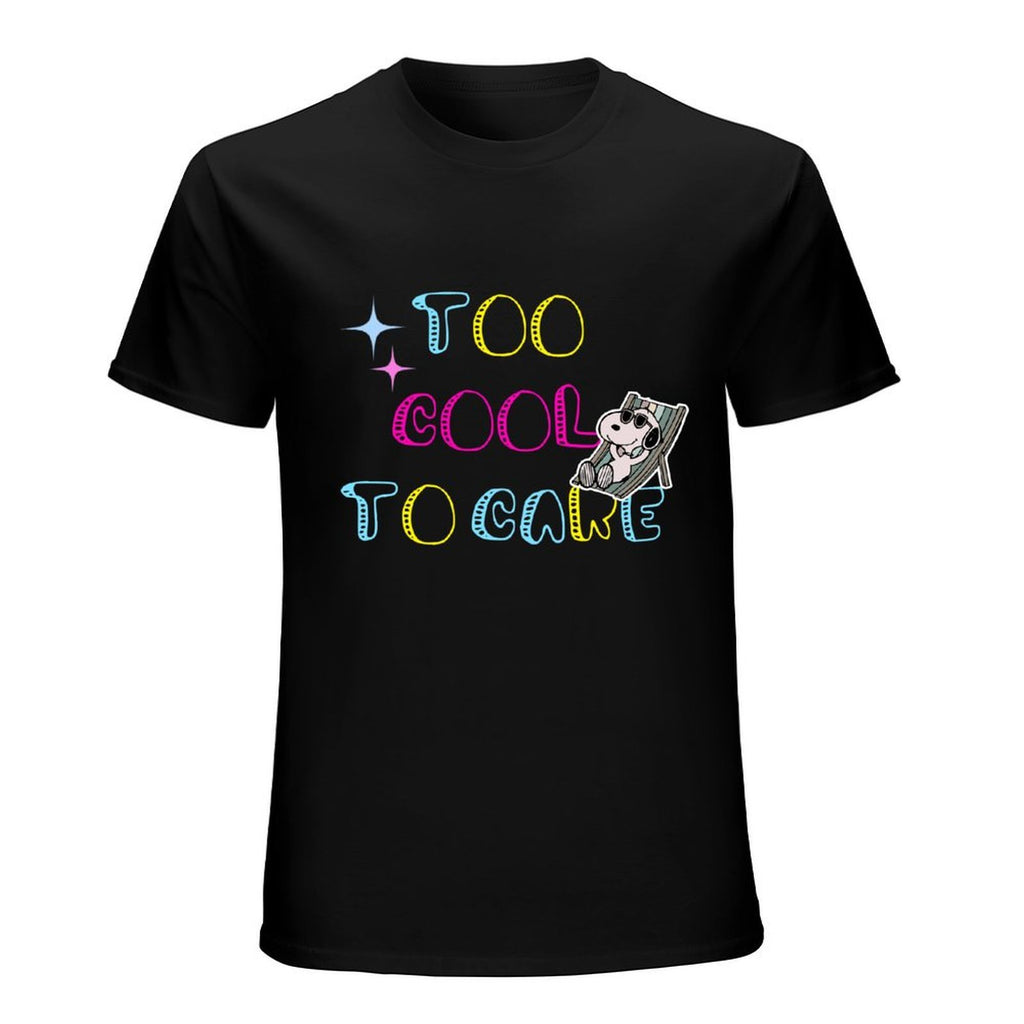 Too Cool to Care Dog Graphic Black T-Shirt