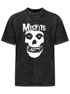 Misfits White Fiend Skull Logo Graphic T-Shirt