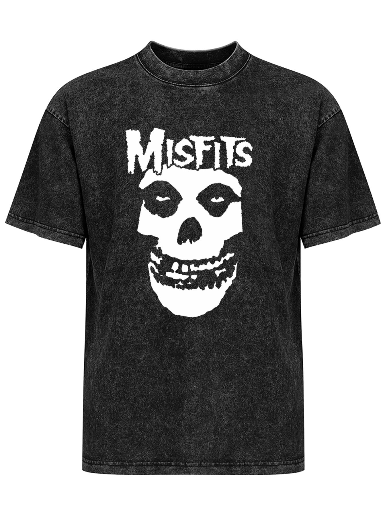 Misfits White Fiend Skull Logo Graphic T-Shirt