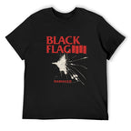 Black Flag Damaged Graphic Black T-Shirt