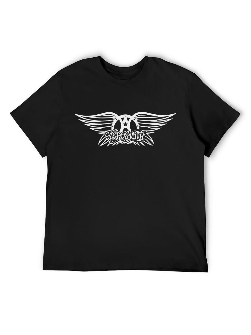 Aerosmith White Winged Emblem Vintage Graphic T-Shirt