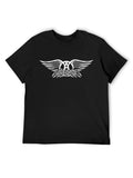 Aerosmith White Winged Emblem Vintage Graphic T-Shirt
