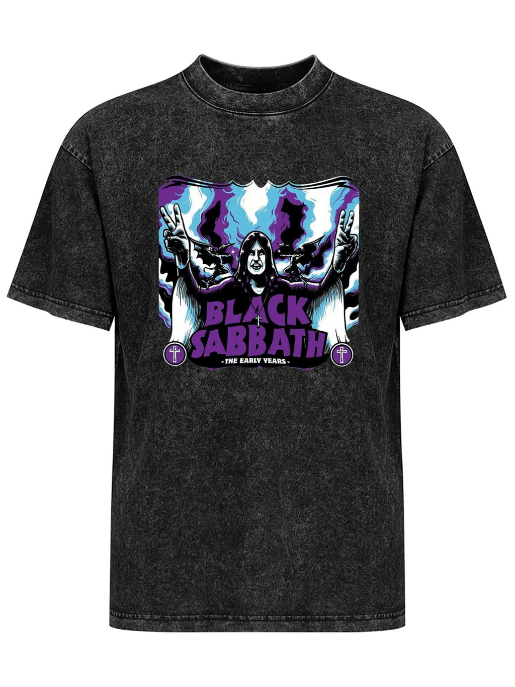 Vintage Washed Black Sabbath The Early Years Graphic T-Shirt