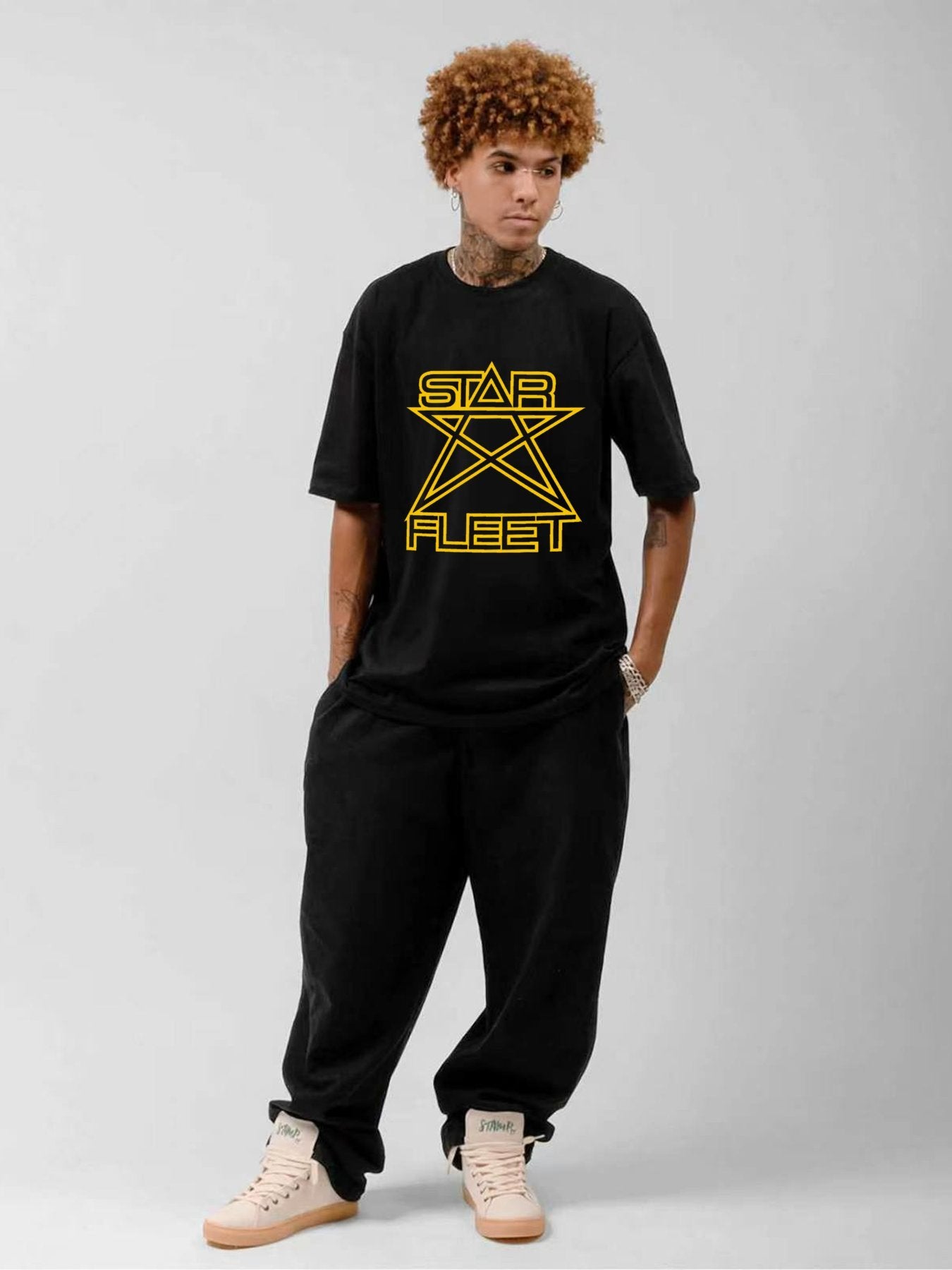 Brian May “Star Fleet” Yellow Logo Graphic T-Shirt