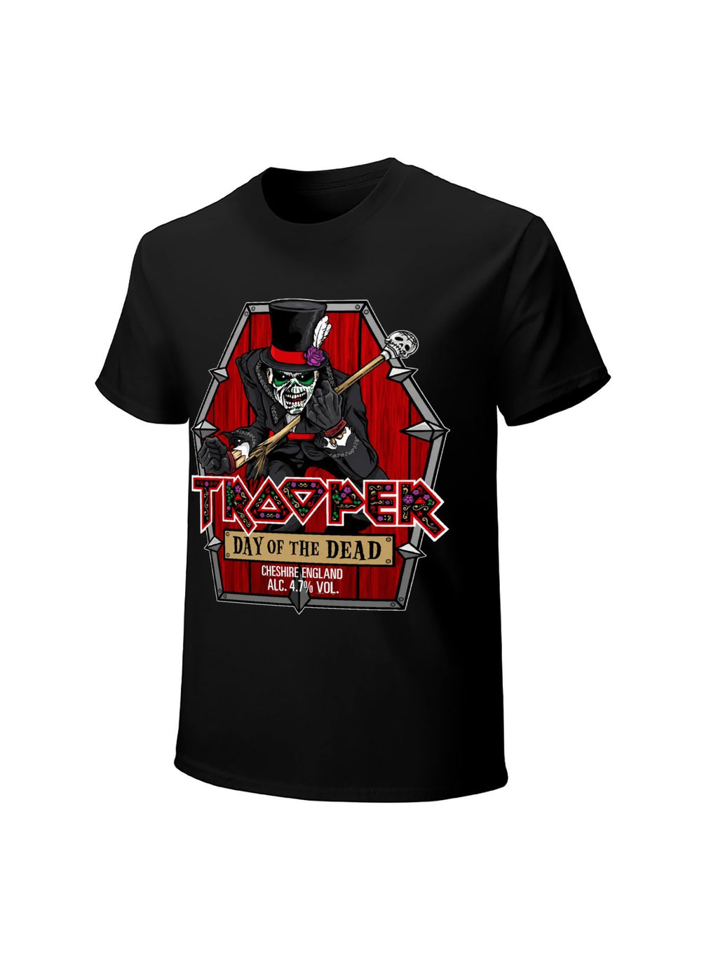 Trooper Day of the Dead Skeleton Graphic T-Shirt
