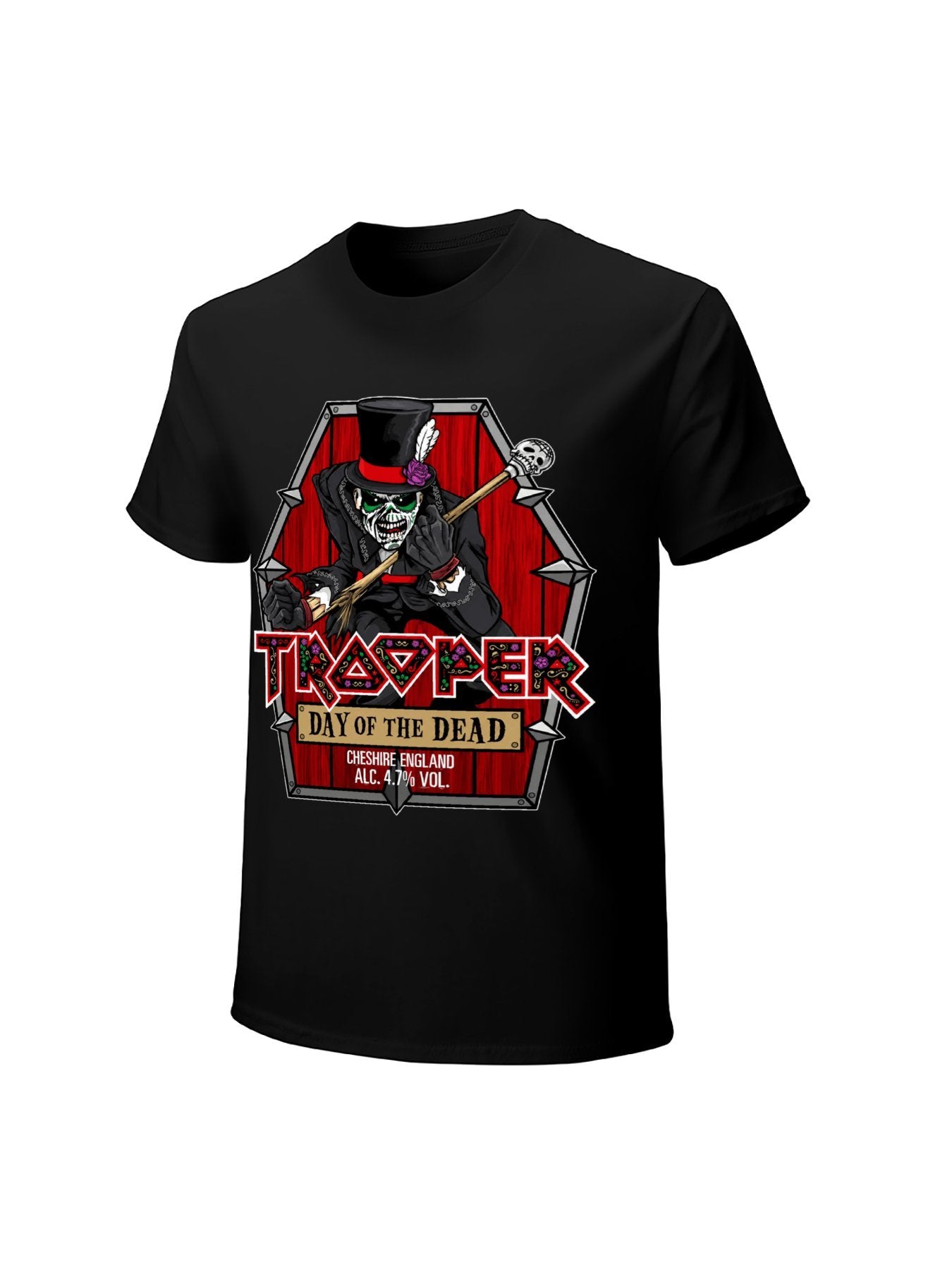 Trooper Day of the Dead Skeleton Graphic T-Shirt