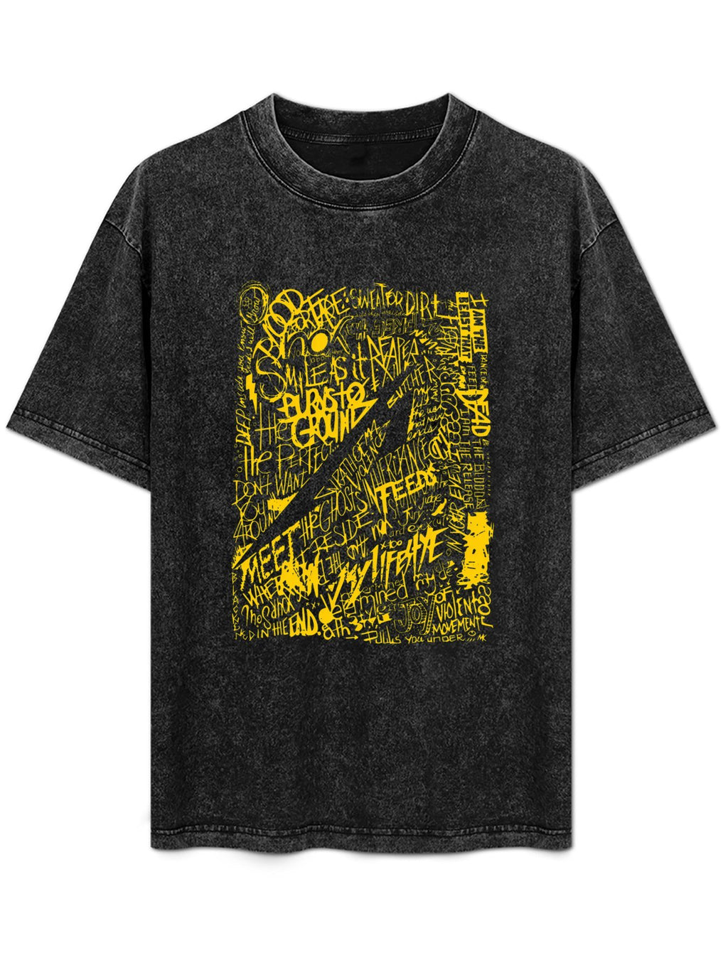 Metallica Song Titles Graffiti Graphic T-Shirt