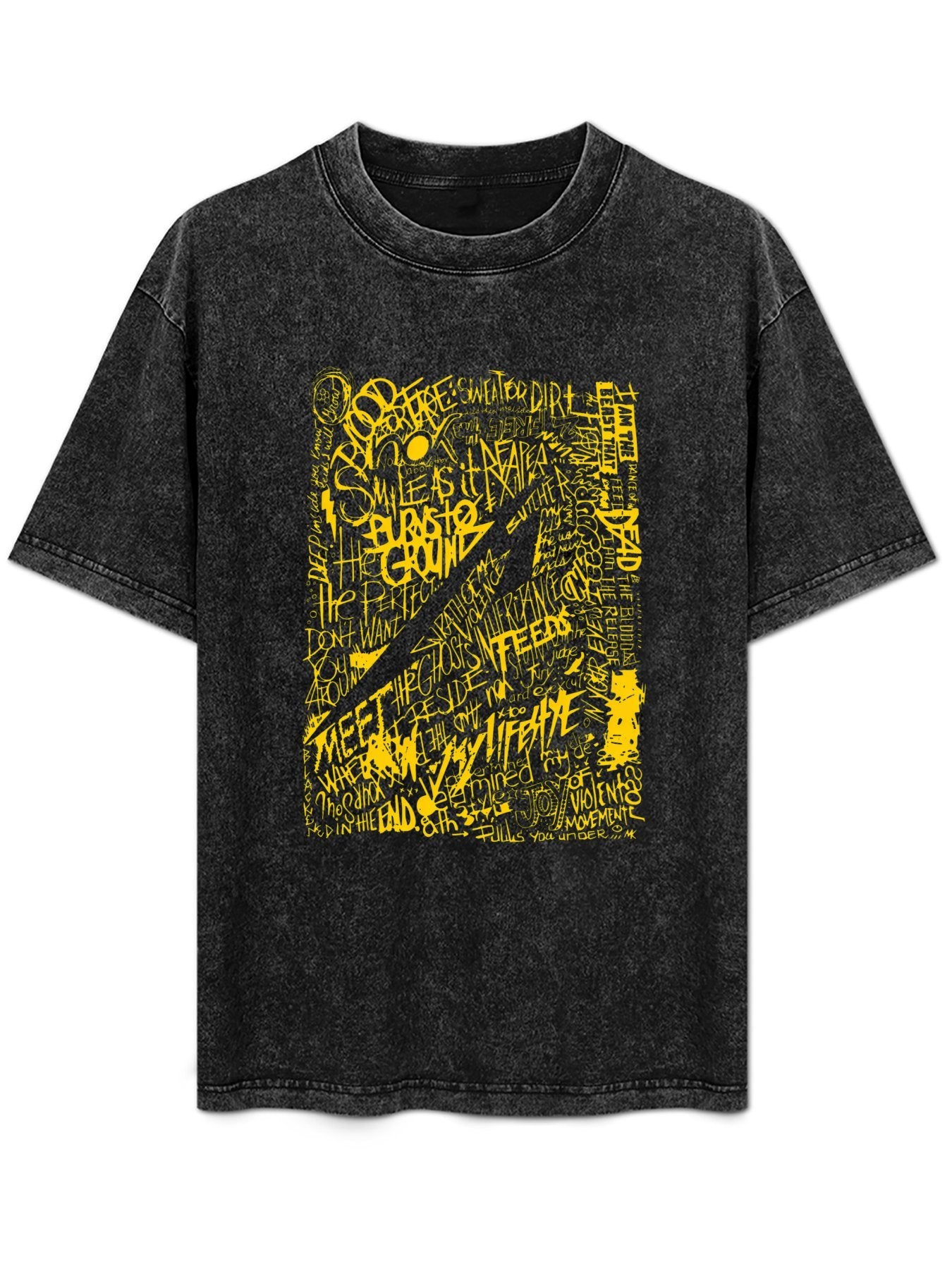 Metallica Song Titles Graffiti Graphic T-Shirt