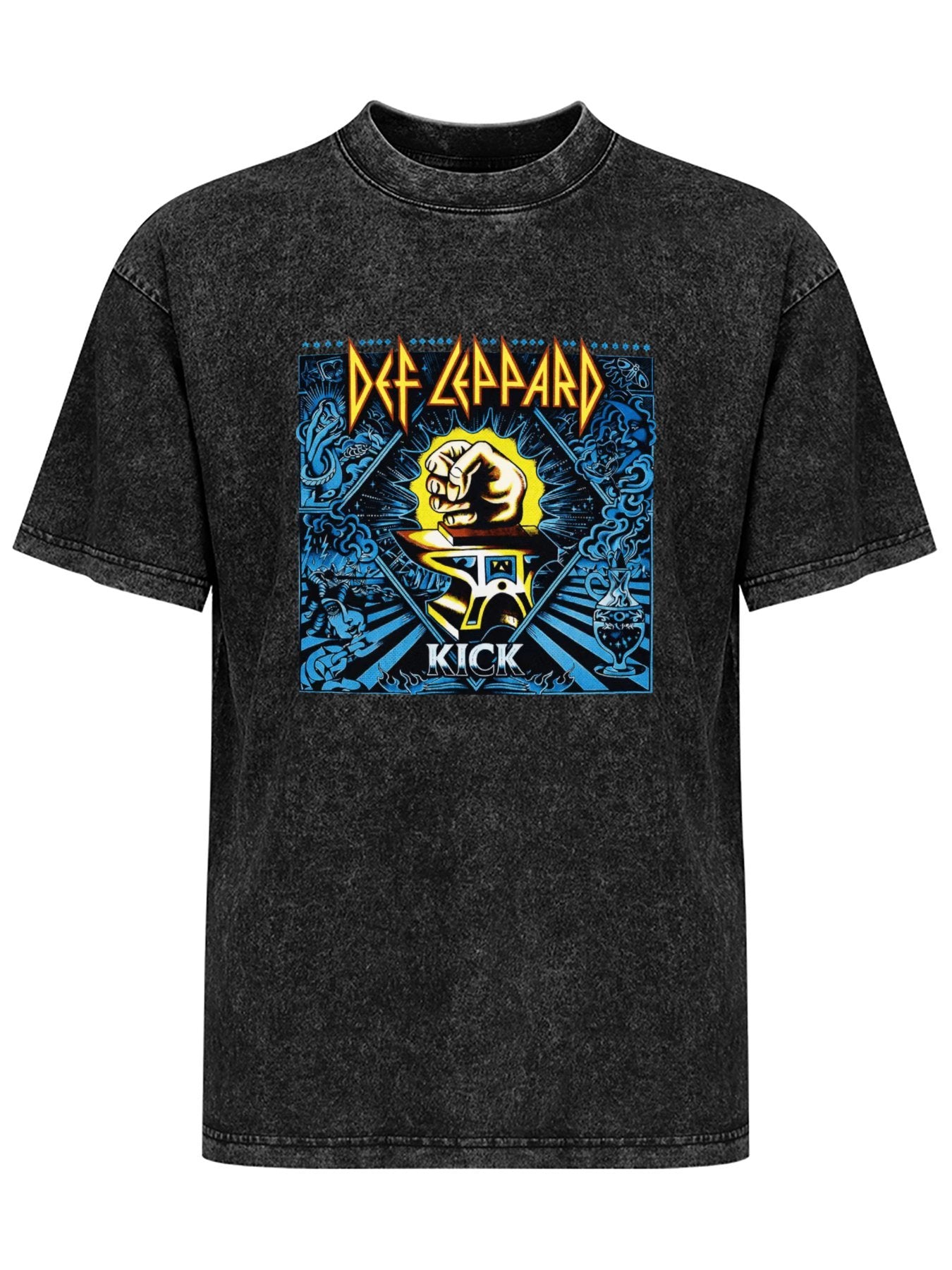 Vintage Washed Def Leppard Kick Graphic T-Shirt