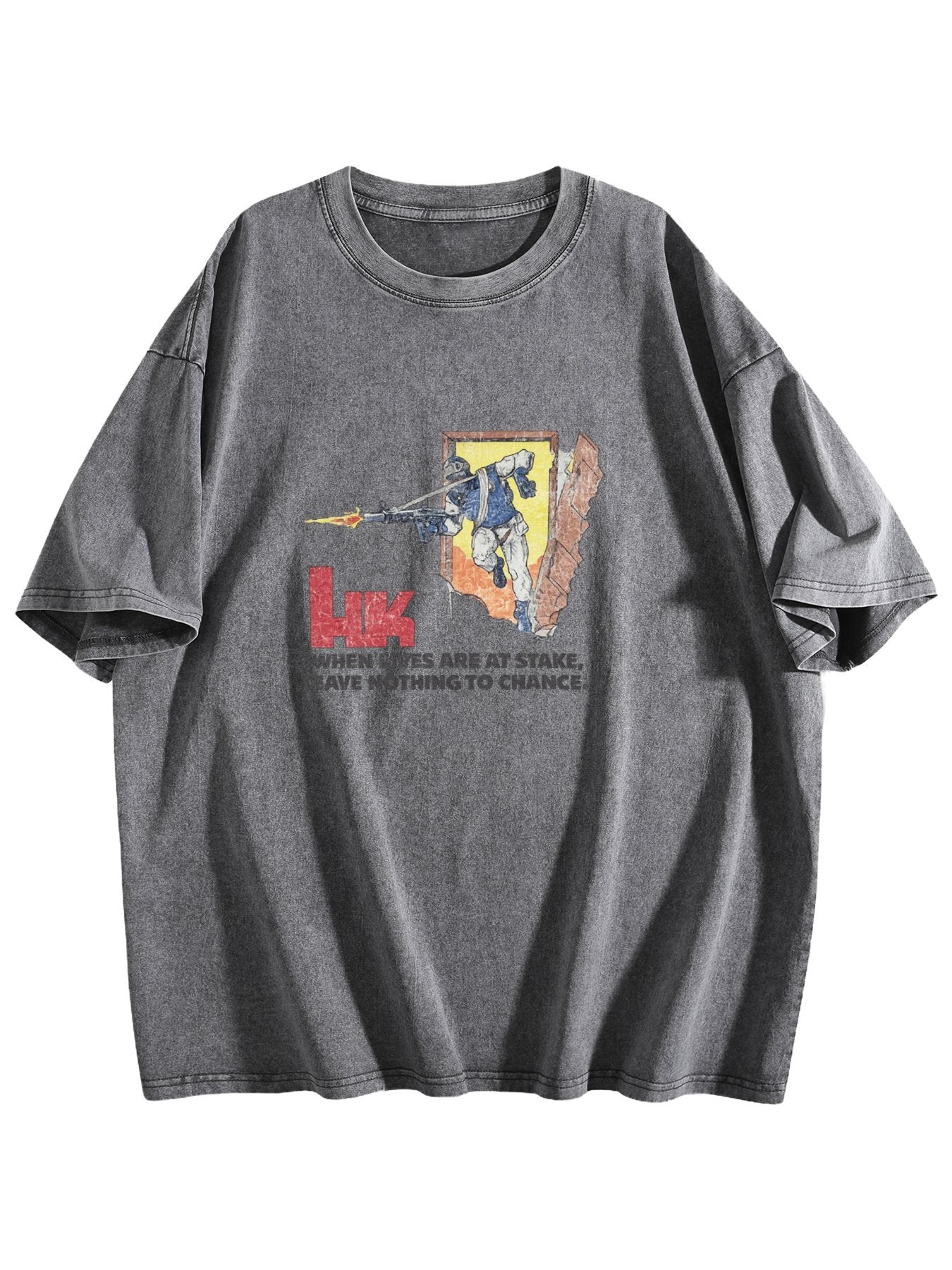 HK Military Graphic Washed T-Shirt