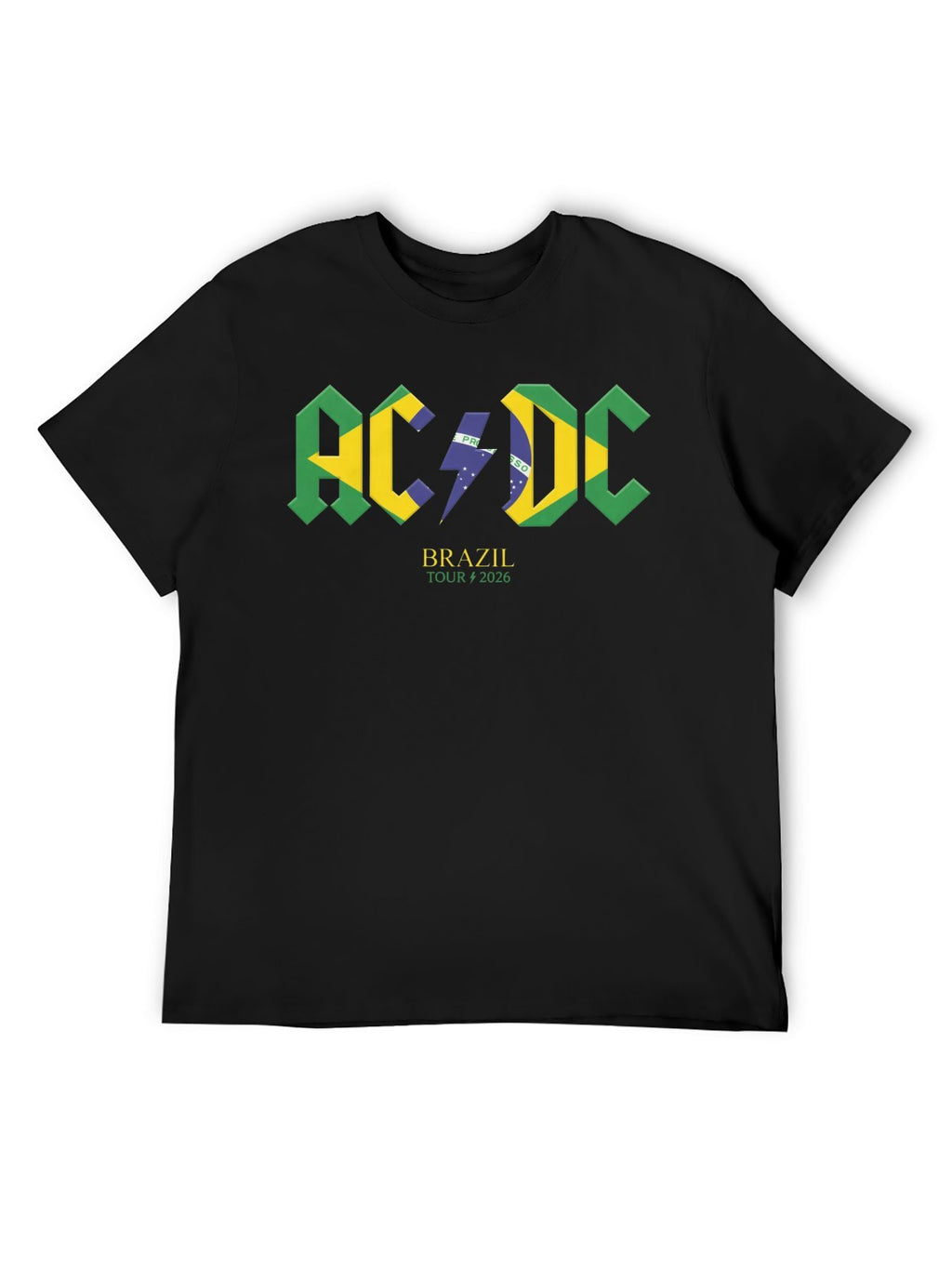 AC/DC Brazil Flag Logo Tour 2026 T-Shirt