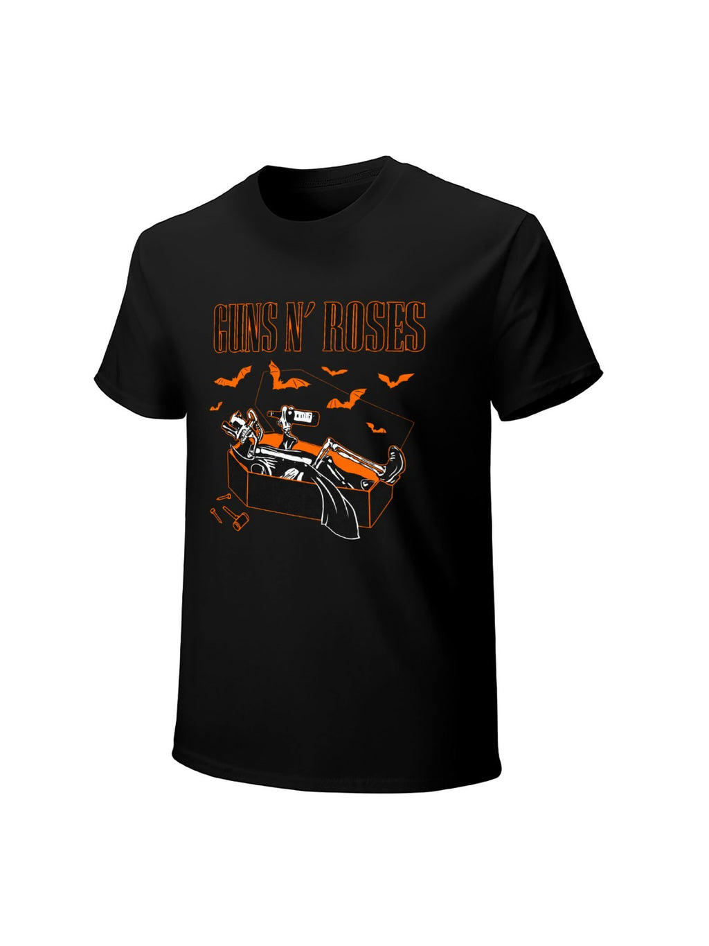 Guns N' Roses Halloween Coffin Graphic T-Shirt