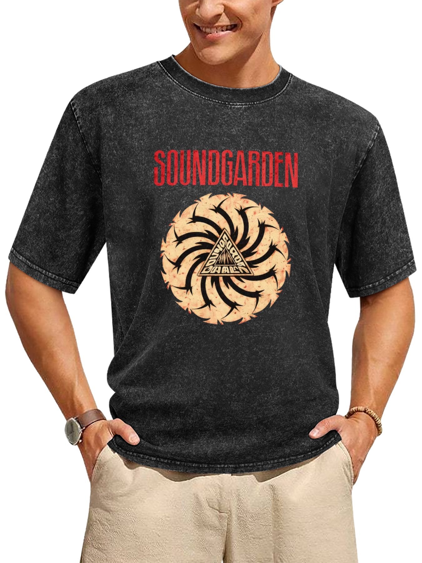 Vintage Washed Soundgarden Circular Saw Blade Graphic T-Shirt