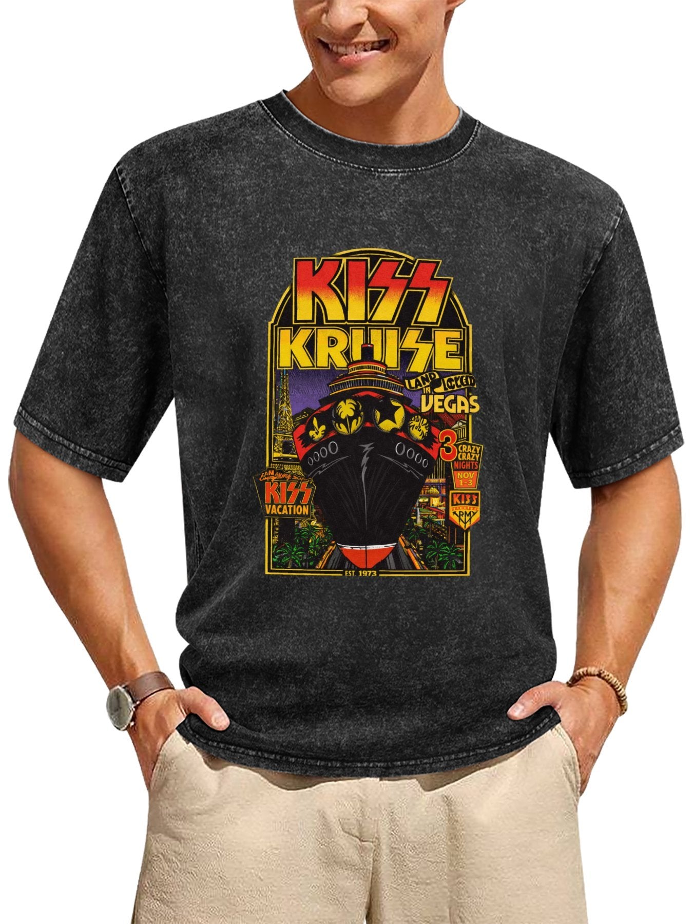 KISS Kruise Las Vegas Vacation Graphic T-Shirt Secondary image