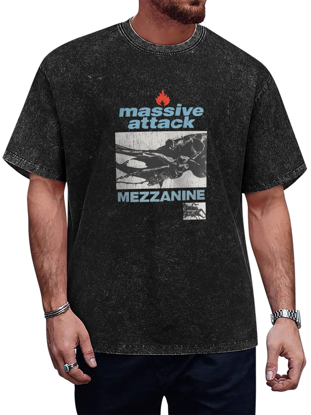 Massive Attack Mezzanine Graphic Washed T-Shirt